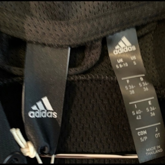 Adidas Black and white Logo Hoodie Size Small - Picture 5 of 9